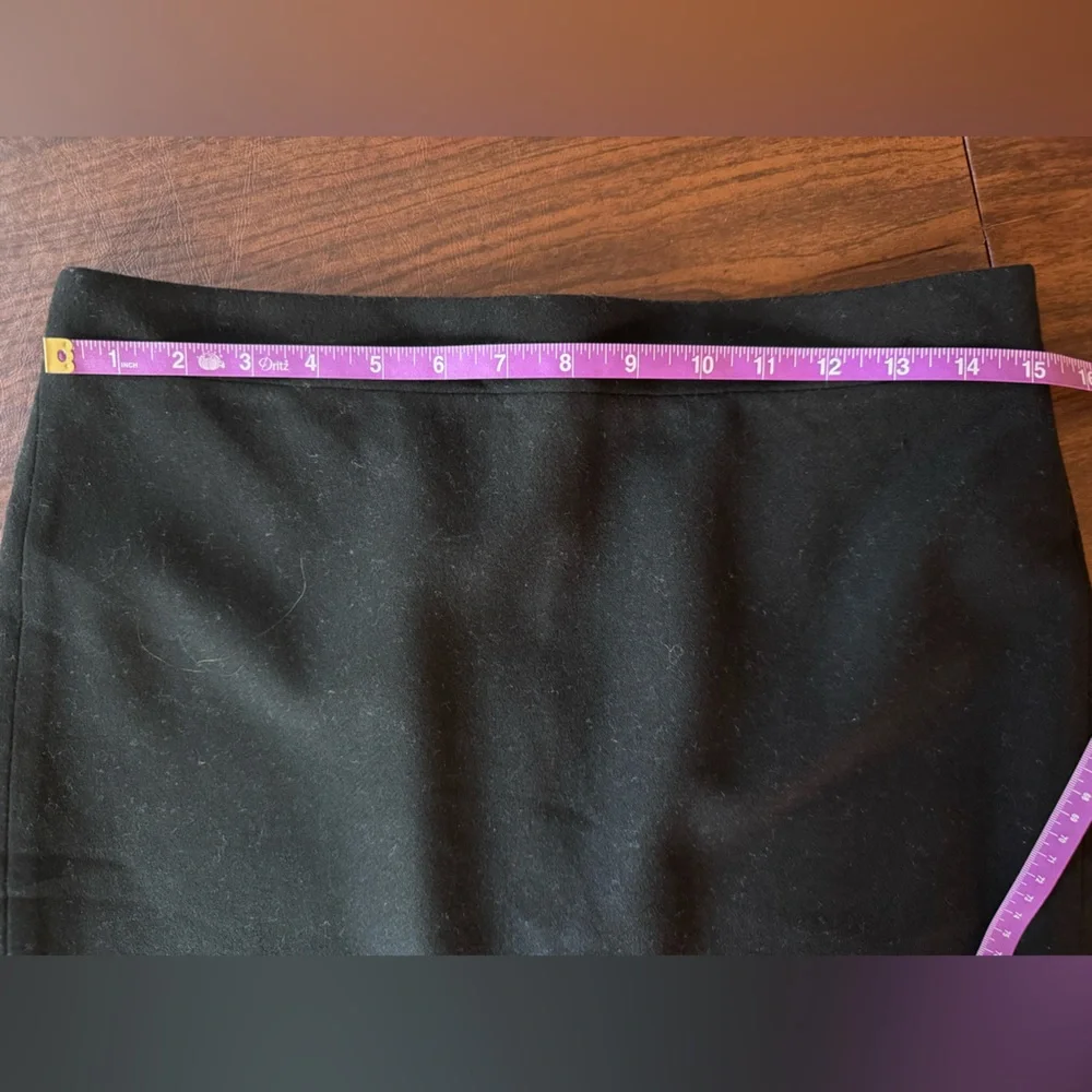 VTG J. Crew Wool Blend Black Pencil Skirt Size 6